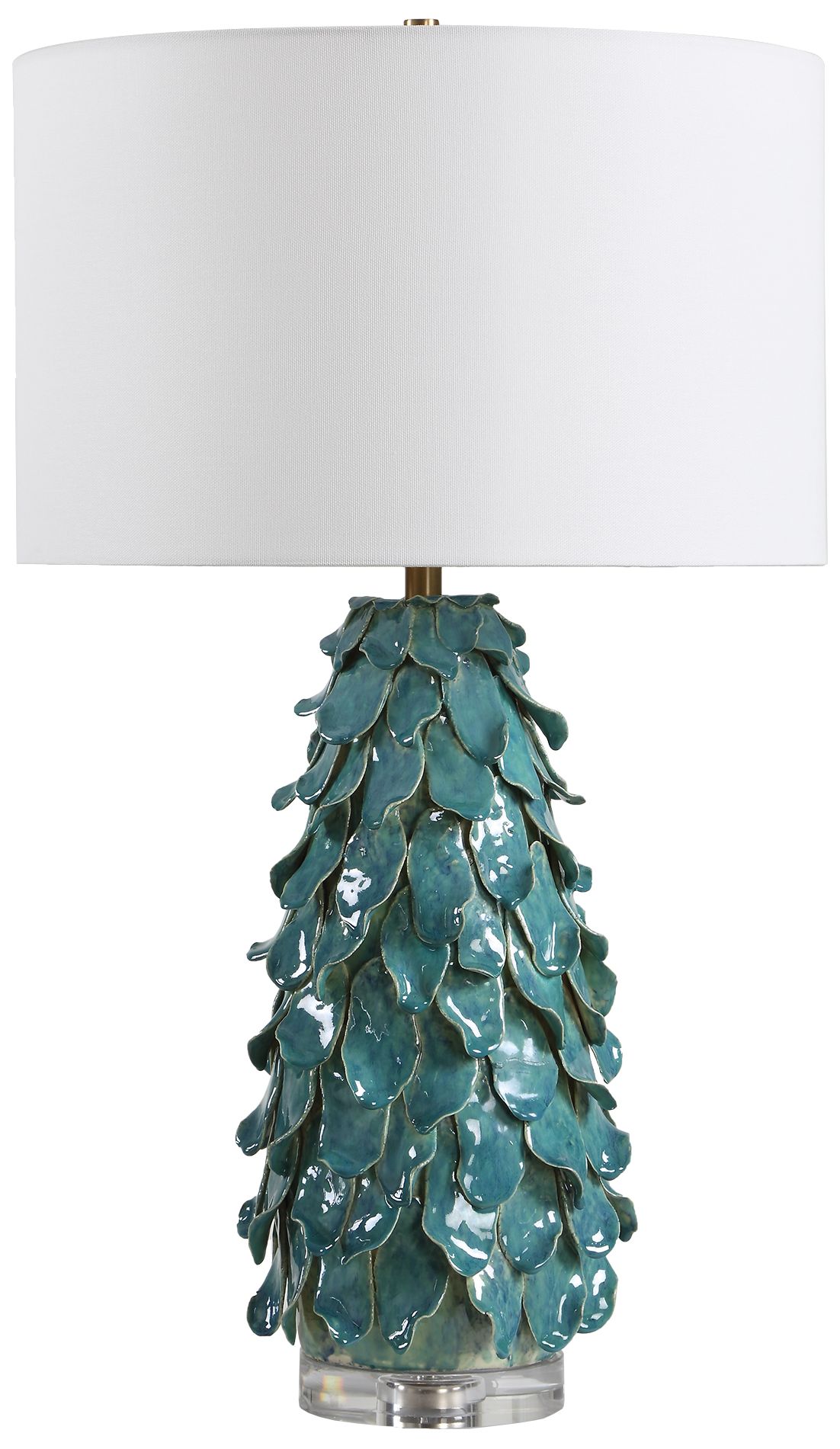 Image 4 Uttermost Mina 27 1/2" Blue Ceramic Table Lamp more views