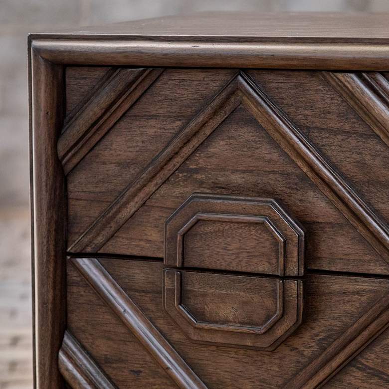 Image 5 Uttermost Mindra 43" Wide Deep Walnut 4-Drawer Accent Chest more views
