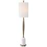 2_Uttermost Minette 40" High Brass Steel and White Marble Buffet Lamp
