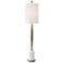 Uttermost Minette 40" High Brass Steel and White Marble Buffet Lamp