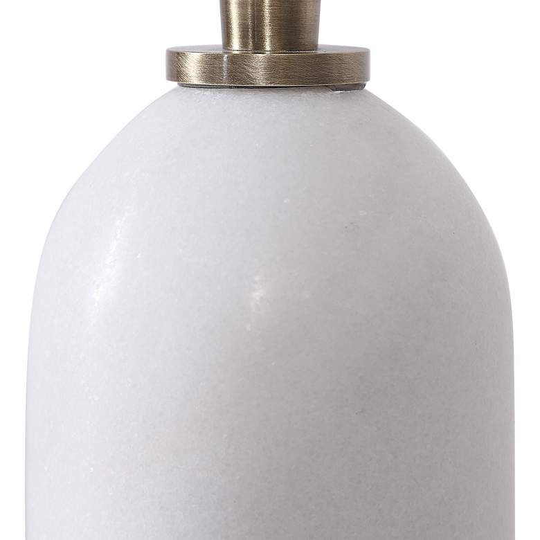 Image 7 Uttermost Minette 40" High Brass Steel and White Marble Buffet Lamp more views
