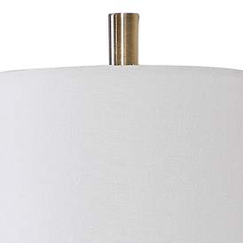 Image3 of Uttermost Minette Brass Steel and White Marble Buffet Lamp more views