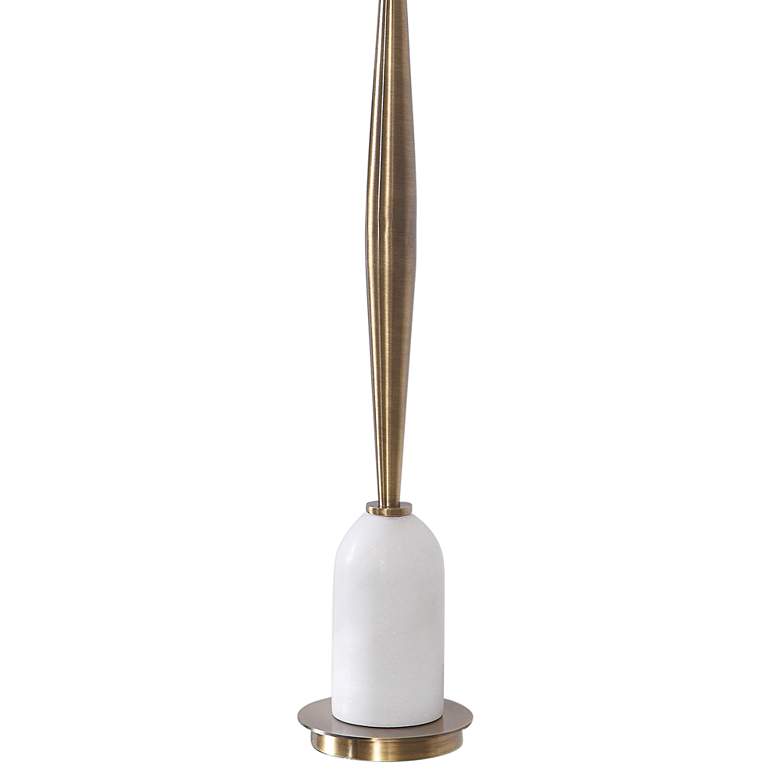 Image 5 Uttermost Minette Brass Steel and White Marble Buffet Lamp more views