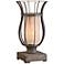 Uttermost Minozzo 18" High Rustic Bronze Metal Cage Accent Table Lamp