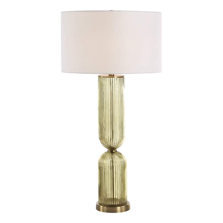Image 2 Uttermost Mirah 34 1/2" High Olive Green Glass Table Lamp