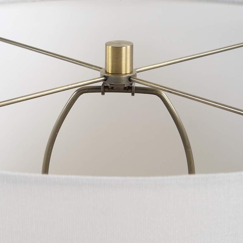 Image 6 Uttermost Mirah 34 1/2" High Olive Green Glass Table Lamp more views