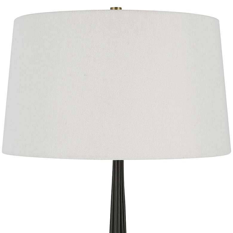 Image 5 Uttermost Miraz 65 3/4" Modern White Marble and Cast Iron Floor Lamp more views