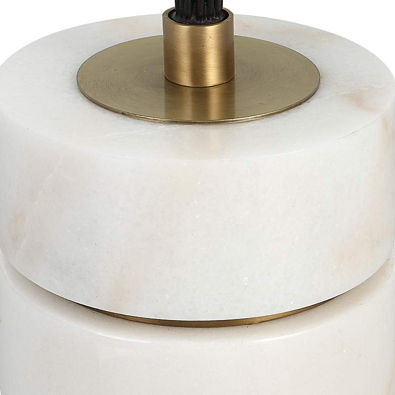Image 6 Uttermost Miraz 65 3/4" Modern White Marble and Cast Iron Floor Lamp more views