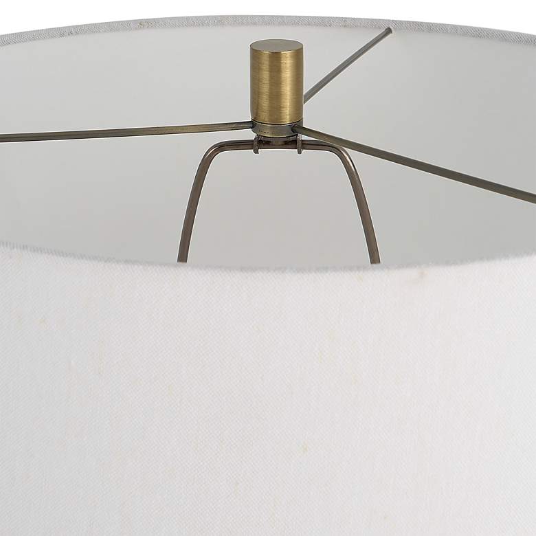 Image 7 Uttermost Miraz 65 3/4" Modern White Marble and Cast Iron Floor Lamp more views