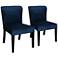 Uttermost Miri Ink Blue Velvet Accent Chairs Set of 2