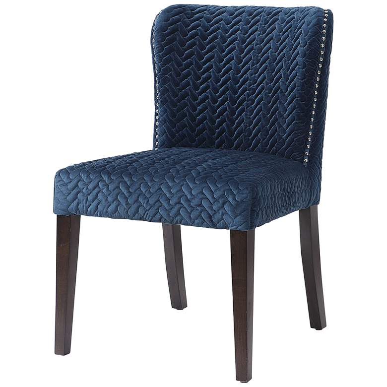 Image 5 Uttermost Miri Ink Blue Velvet Accent Chairs Set of 2 more views