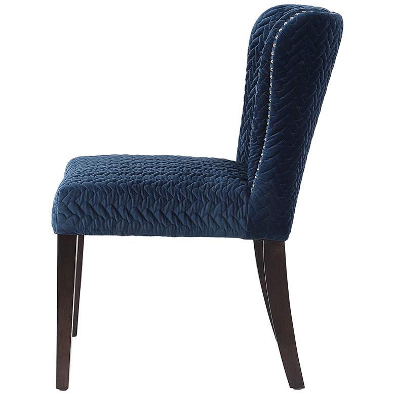 Image 6 Uttermost Miri Ink Blue Velvet Accent Chairs Set of 2 more views