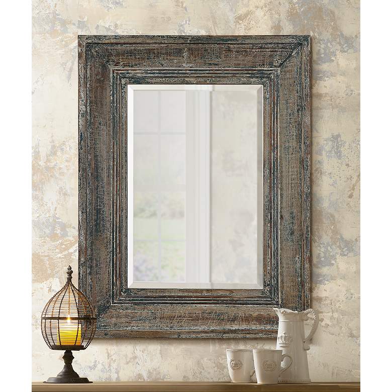 Image 1 Uttermost Missoula Wood 27 inch x 35 inch Wall Mirror
