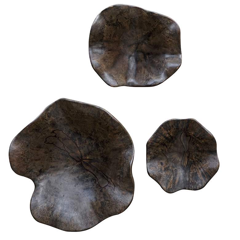 Image 2 Uttermost Mocha 3-Piece Wood Wall Decor