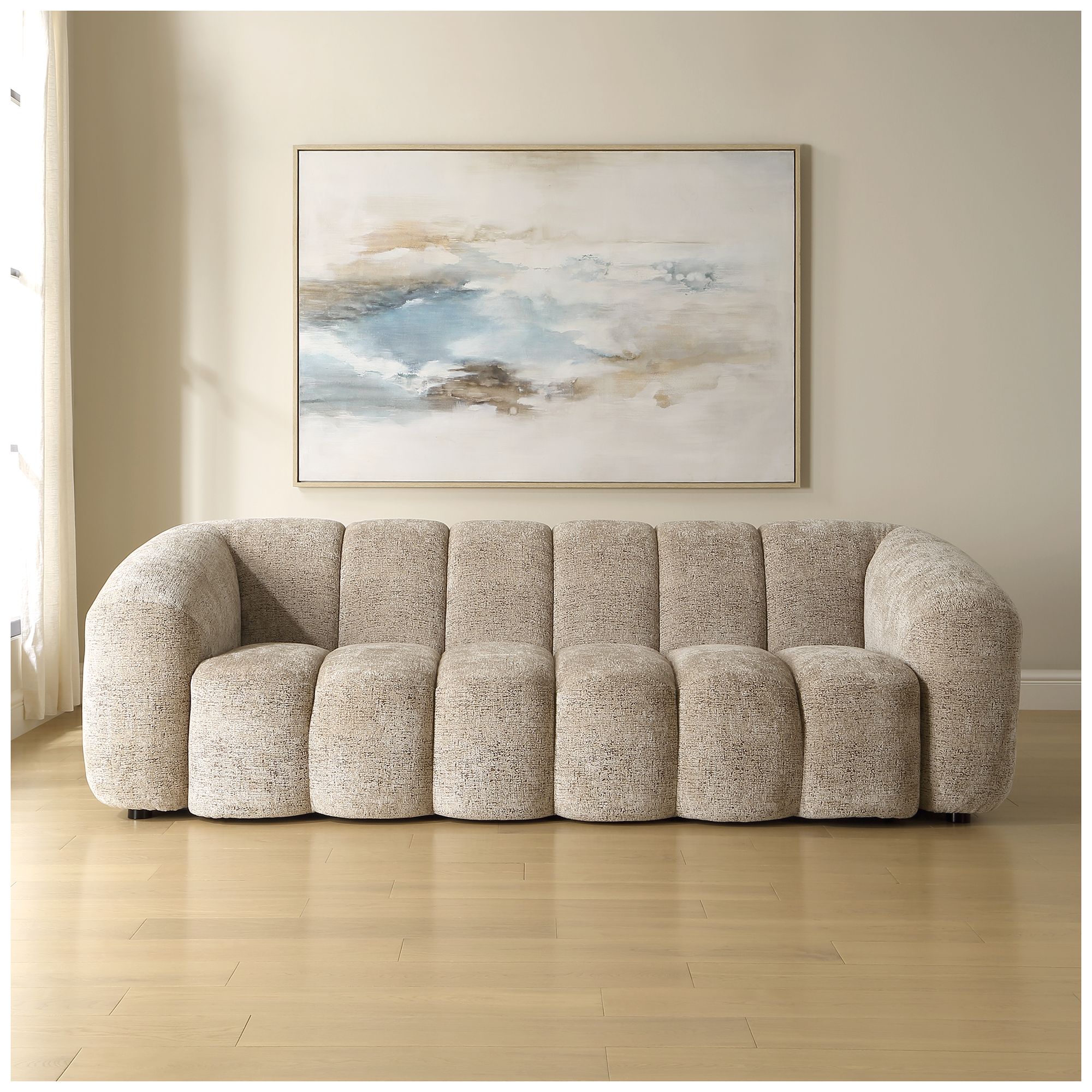 Image 4 Uttermost Modella 92 1/2" Wide Camel Fabric Sofa more views