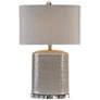 Uttermost Modica 25 1/2" Taupe Textured Ceramic Oval Table Lamp
