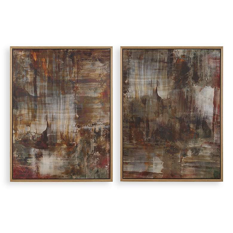Image 2 Uttermost Molten Patina 2-Piece Framed Canvases