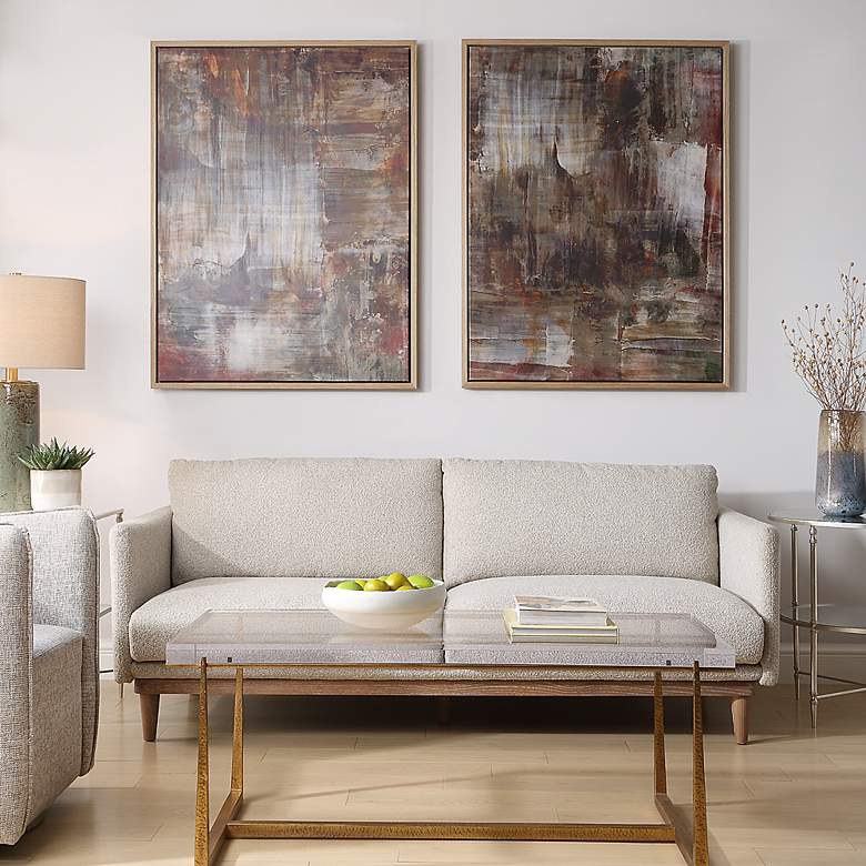 Image 1 Uttermost Molten Patina 2-Piece Framed Canvases