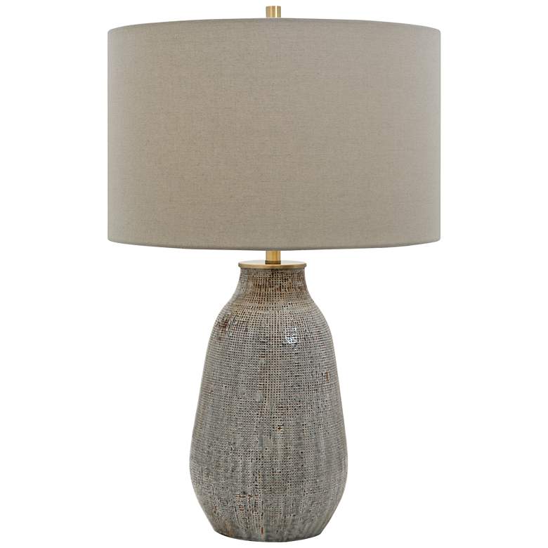 Image 2 Uttermost Monacan 25 1/2 inch Brown and Gray Ceramic Table Lamp