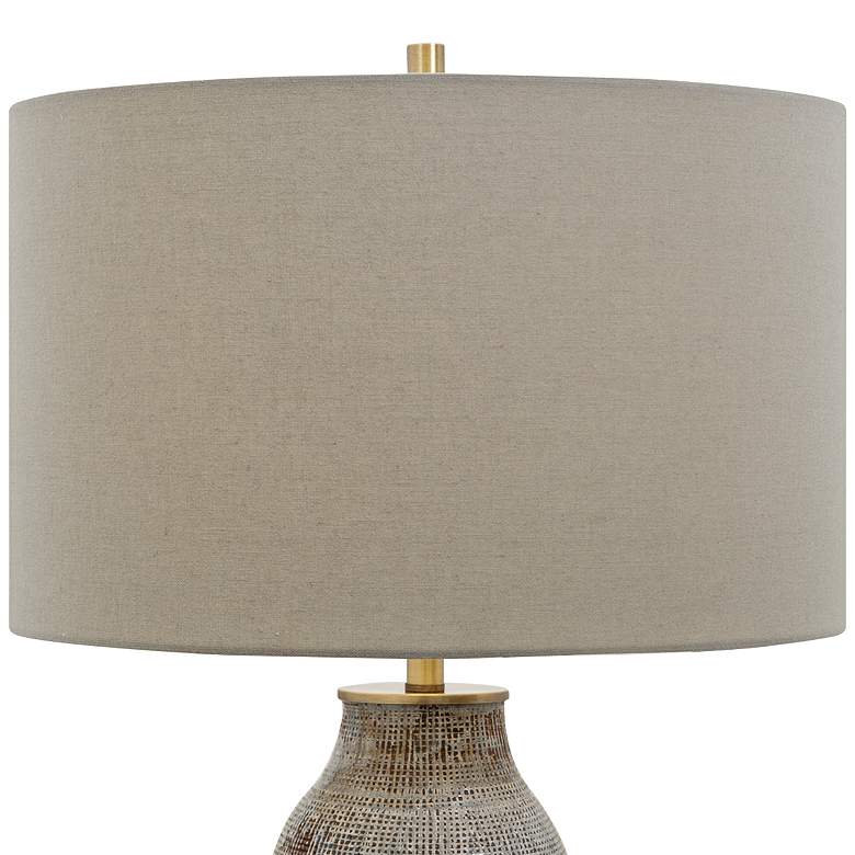 Image 3 Uttermost Monacan 25 1/2 inch Brown and Gray Ceramic Table Lamp more views