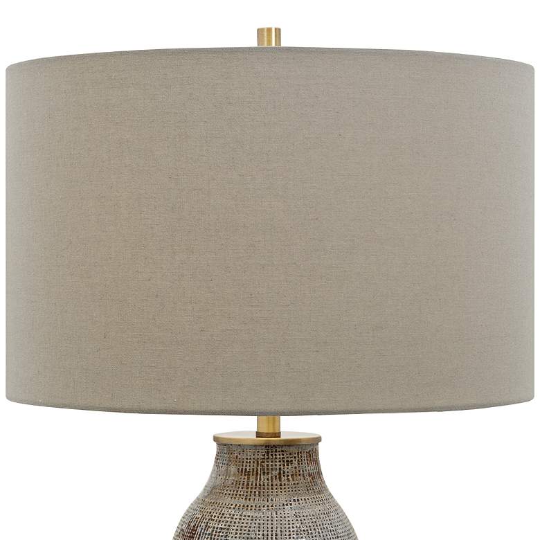 Image 3 Uttermost Monacan 25 1/2" Brown and Gray Ceramic Table Lamp more views