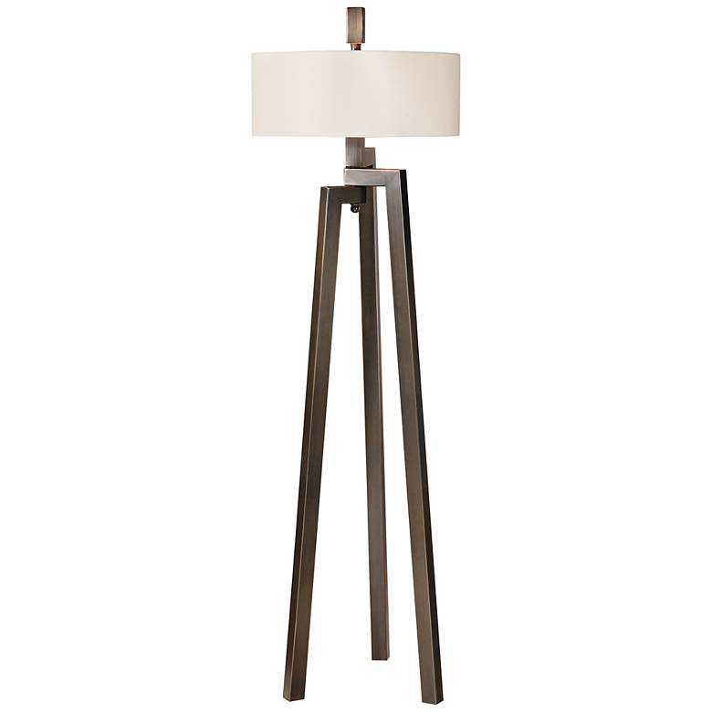 Image 2 Uttermost Mondovi 60" Bronze and Gold Tripod Floor Lamp