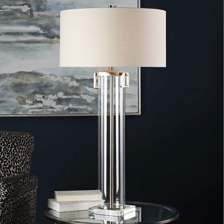 Image 1 Uttermost Monette 39 1/2" High Acrylic and Crystal Tall Table Lamp