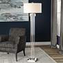 1_Uttermost Monette Clear Glass Column Floor Lamp