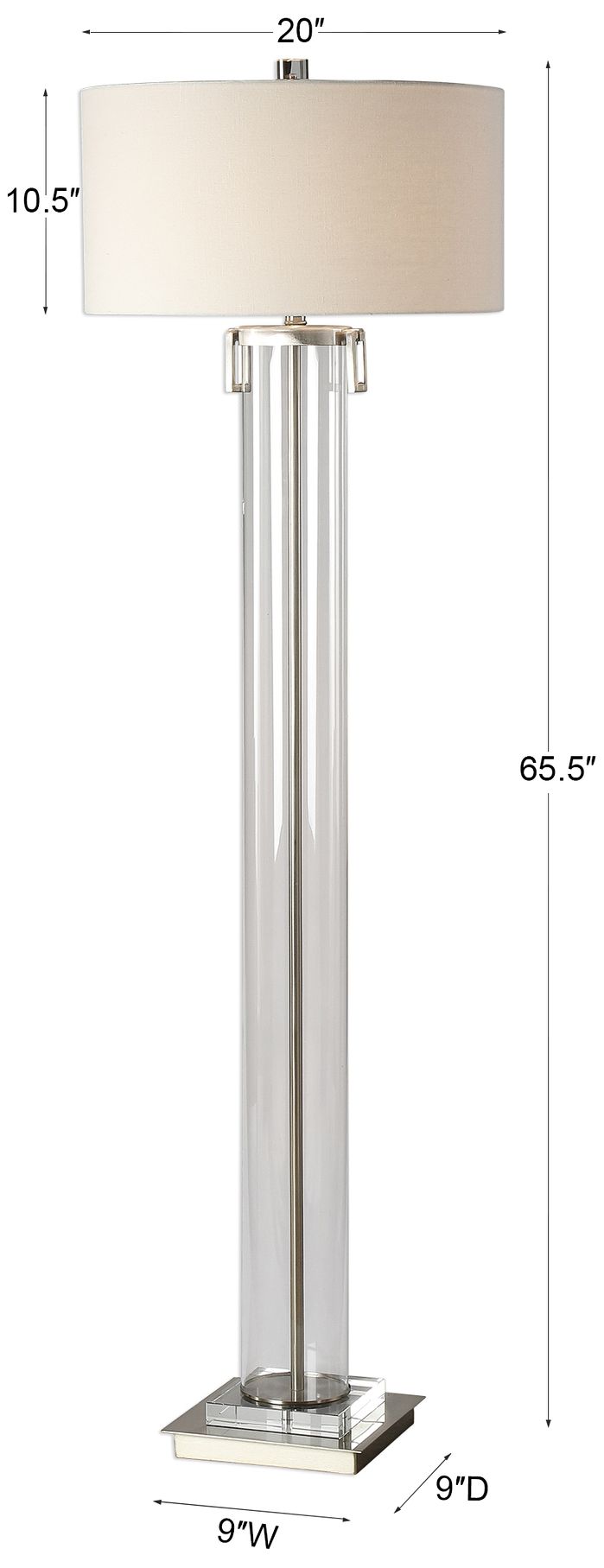 clear column floor lamp