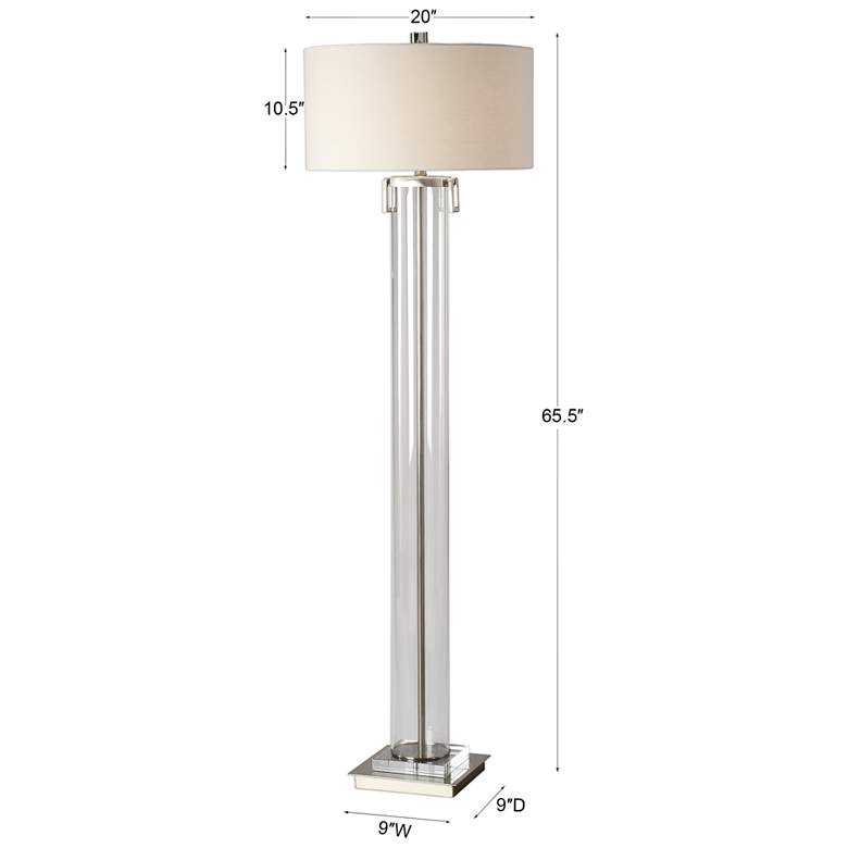 Image 3 Uttermost Monette Clear Glass Column Floor Lamp more views