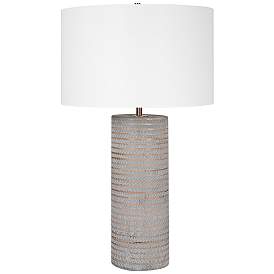 Image2 of Uttermost Monolith 28 1/2" Brown and Gray Ceramic Table Lamp
