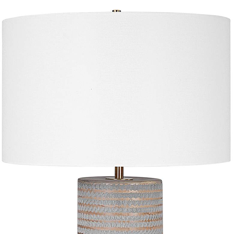 Image 3 Uttermost Monolith 28 1/2" Brown and Gray Ceramic Table Lamp more views