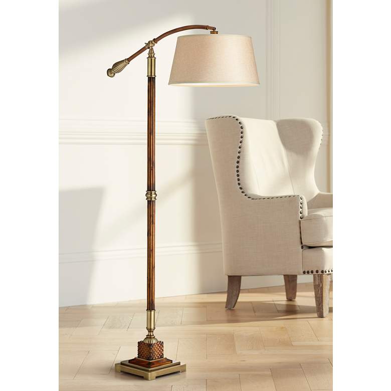 Image 1 Uttermost Monroe Adjustable Downbridge Arc Floor Lamp