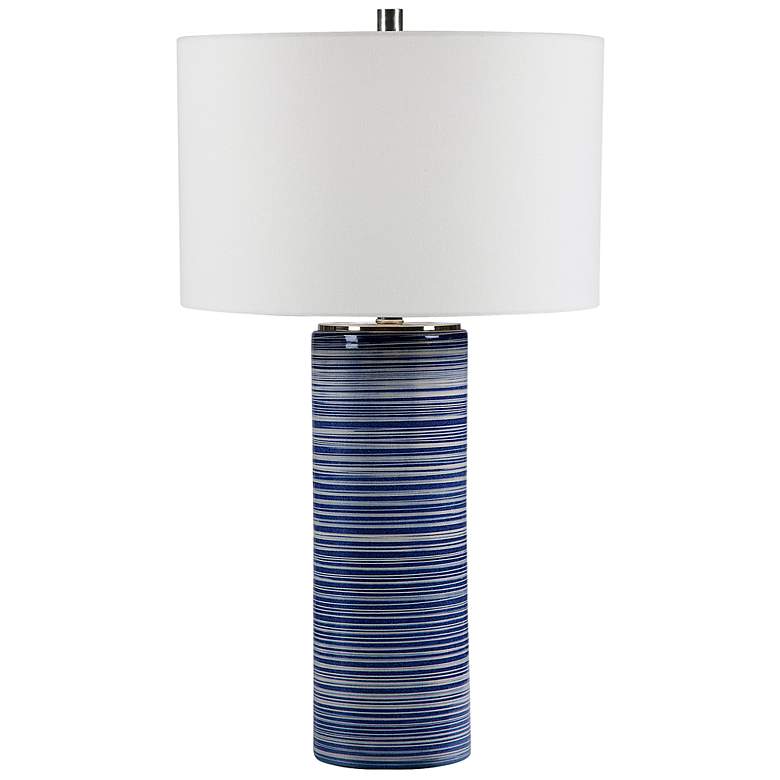 Image 2 Uttermost Montauk 28 1/2" White and Indigo Blue Ceramic Table Lamp
