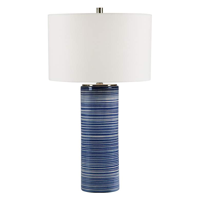Image 4 Uttermost Montauk 28 1/2" White and Indigo Blue Ceramic Table Lamp more views