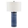 4_Uttermost Montauk 28 1/2" White and Indigo Blue Ceramic Table Lamp more views