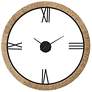 2_Uttermost Montecito 40" Round Beige Braided Wall Clock