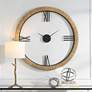 1_Uttermost Montecito 40" Round Beige Braided Wall Clock