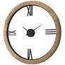 4_Uttermost Montecito 40" Round Beige Braided Wall Clock more views