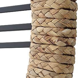 Image5 of Uttermost Montecito 40" Round Beige Braided Wall Clock more views