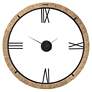 6_Uttermost Montecito 40" Round Beige Braided Wall Clock more views