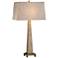 Uttermost Montolo Light Brown Marble Tapered Table Lamp