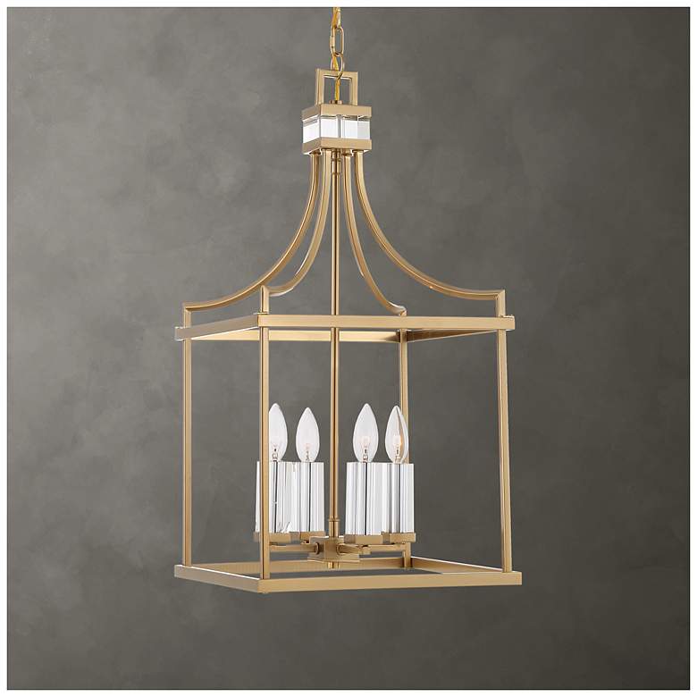 Image 1 Uttermost Montreal 13 7/8" Brass 4-Light Pendant