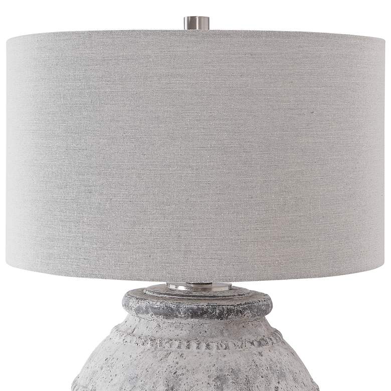 Image 4 Uttermost Montsant 25 1/2 inch Distressed Stone Ivory Ceramic Table Lamp more views