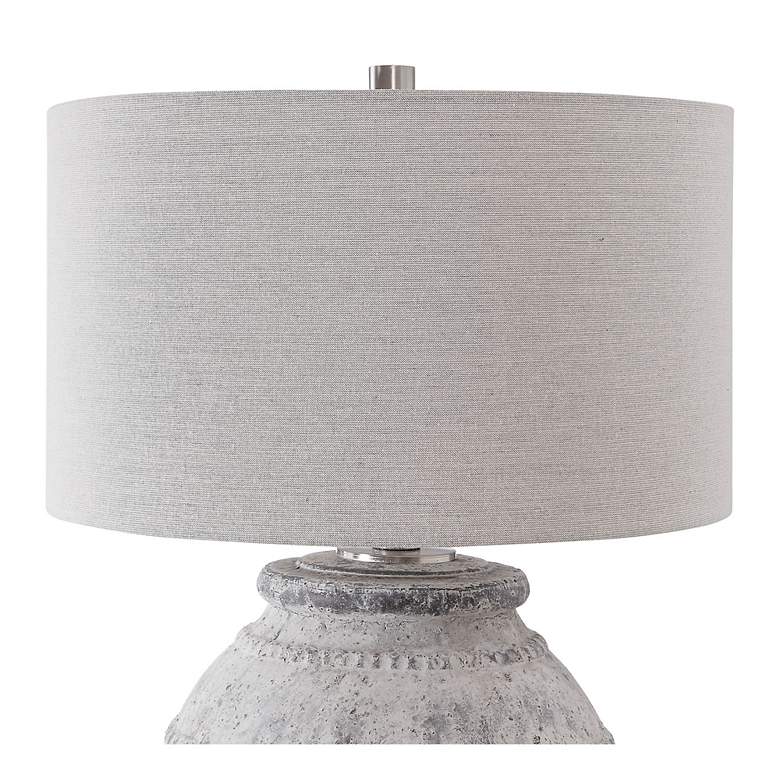 Image 7 Uttermost Montsant 25 1/2" Distressed Stone Ivory Ceramic Table Lamp more views