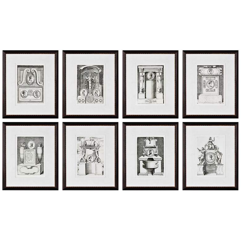 Image 1 Uttermost Monuments 8-Piece 22 1/4 inch High Wall Art Set