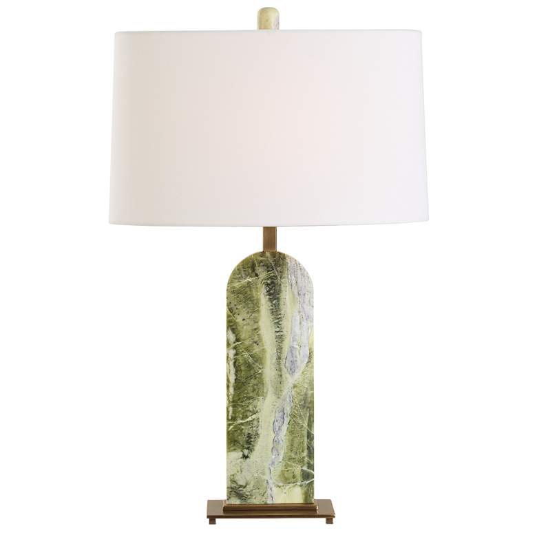 Image 1 Uttermost Moorea 28 1/4" Green Marble Table Lamp
