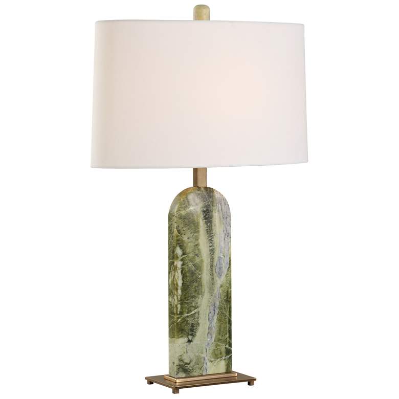 Image 4 Uttermost Moorea 28 1/4" Green Marble Table Lamp more views