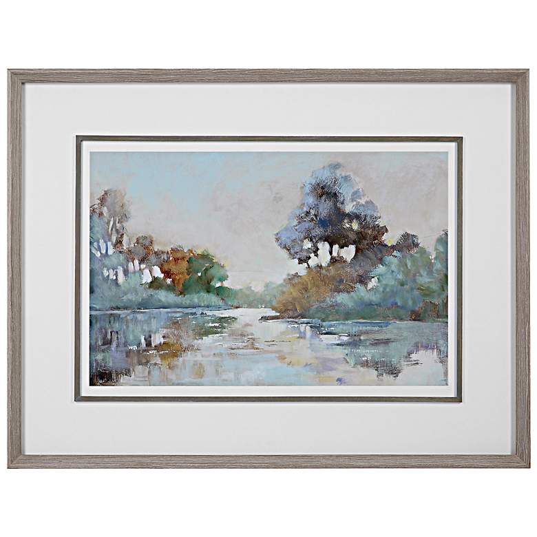 Image 2 Uttermost Morning Lake 51 1/4 inch Wide Framed Wall Art