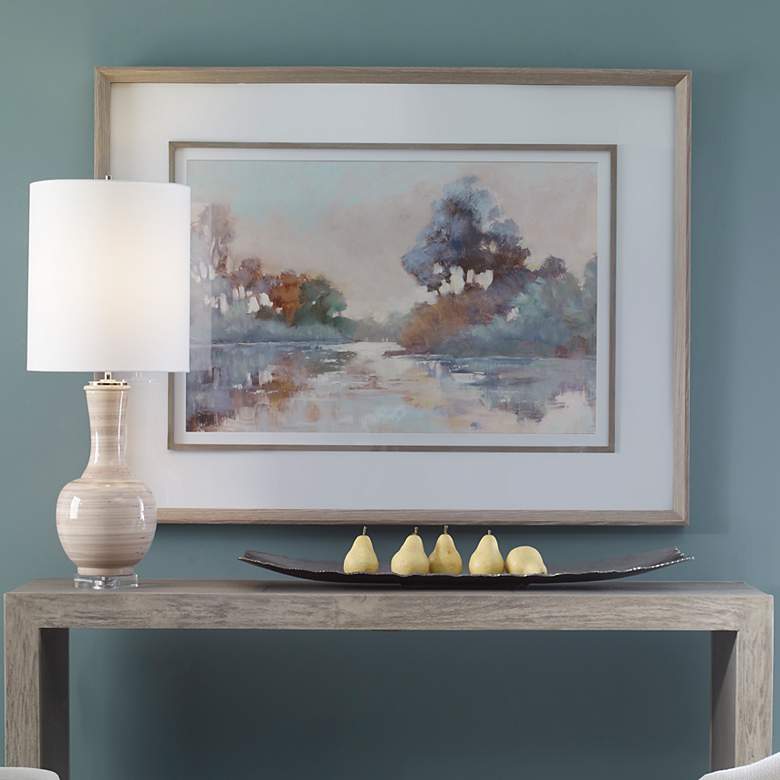 Image 1 Uttermost Morning Lake 51 1/4" Wide Framed Wall Art